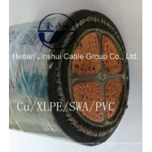 XLPE aisló el cable subterráneo 4core 240m m2 Cu / XLPE / Swa / PVC
